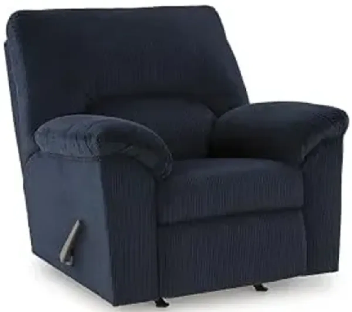 Signature Design by Ashley SimpleJoy Casual Manual Rocker Recliner with Pillow-Top Arms, Blue