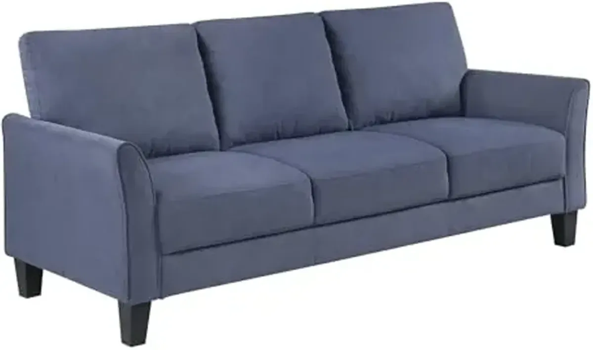 Lexicon Sofa, Modern Living Room Couch, Textured Fabric Upholstered Couch for Living Room/Bedroom/Office/Apartment, 78.5" Sofa, Blue