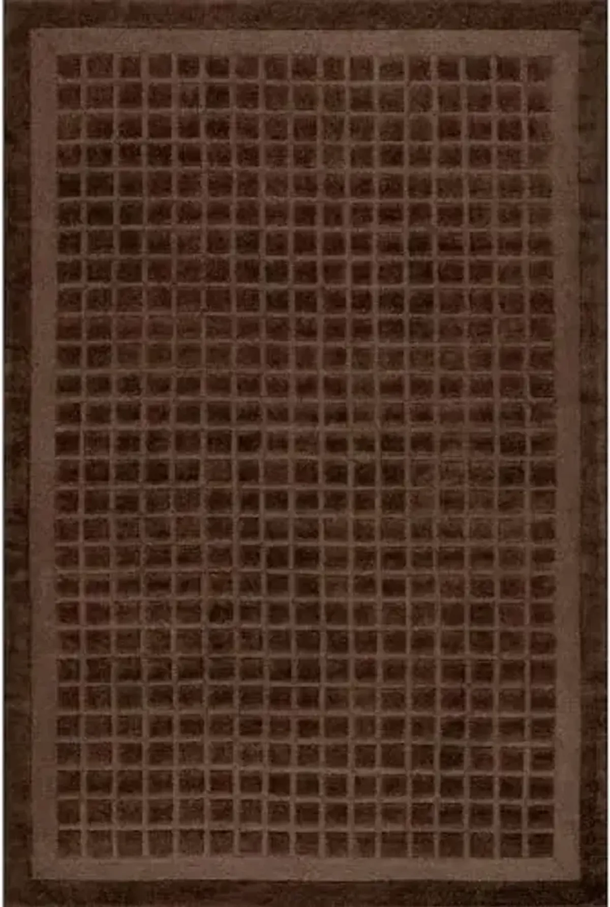 Rugs USA Fritz Brown, 5' x 8', Handmade, Checkered, Wool, Soft and Cozy, High Traffic, Stain Resistant, Easy Clean, Durable Runner for Bedroom, Living Room, Dining, Den, Foyer, Entryway