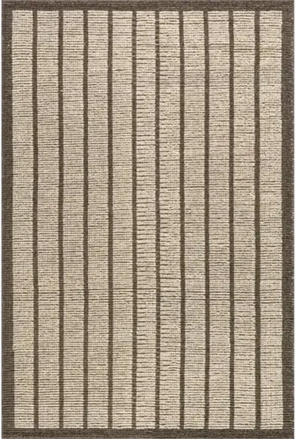 Rugs USA Eva Brown/Ivory, 2'6" x 8', Handmade, Stripe, Wool & Cotton, Soft and Cozy, High Traffic, Stain Resistant, Easy Clean, Durable Runner for Bedroom, Living Room, Dining, Den, Foyer, Entryway