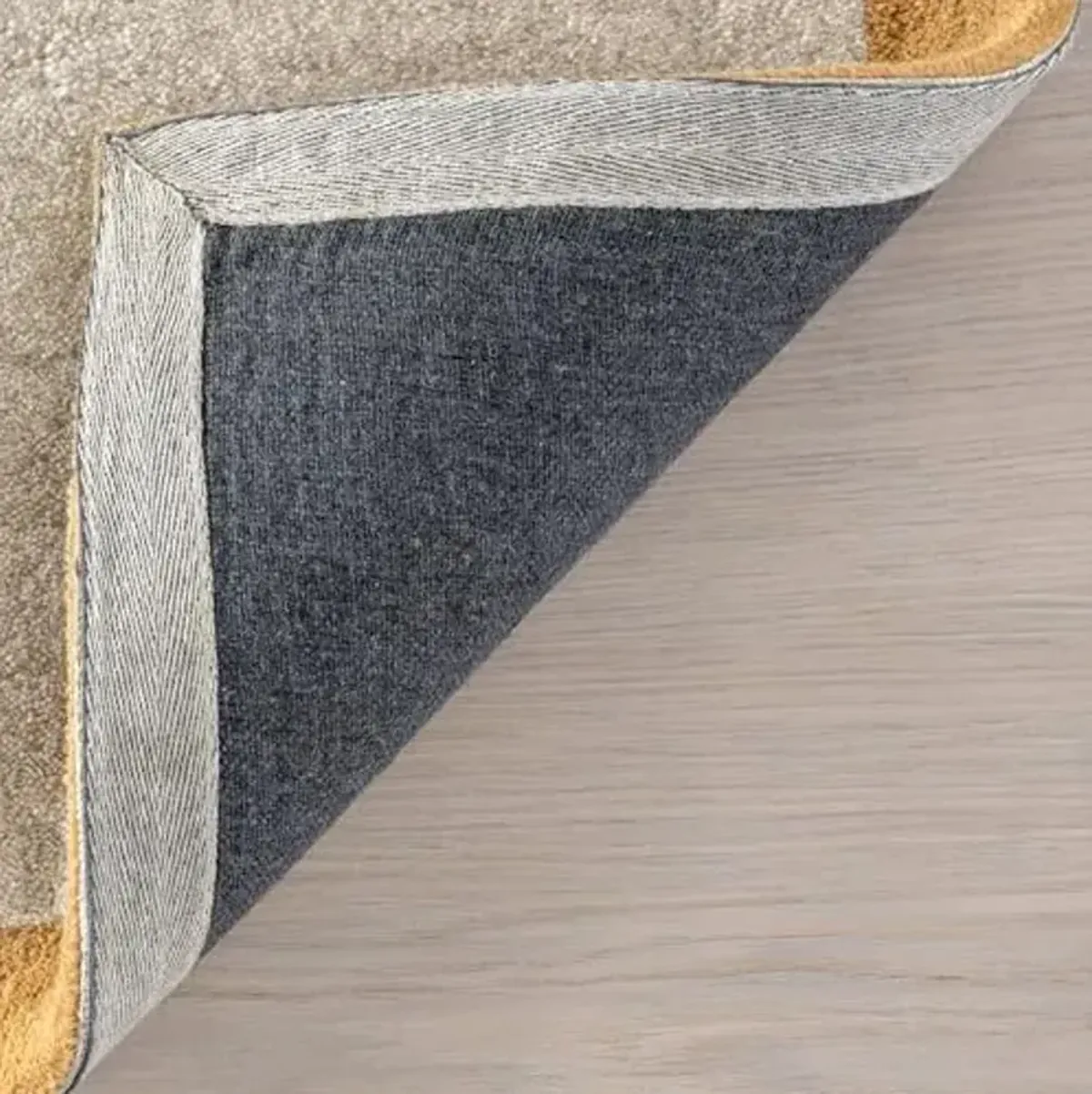 Rugs USA Grace Golden Yellow/Ivory, 8'6" x 11'6", Handmade, Bordered, Wool, Soft and Cozy, High Traffic, Stain Resistant, Easy Clean, Durable Area Rug for Bedroom, Living Room, Dining, Den, Foyer