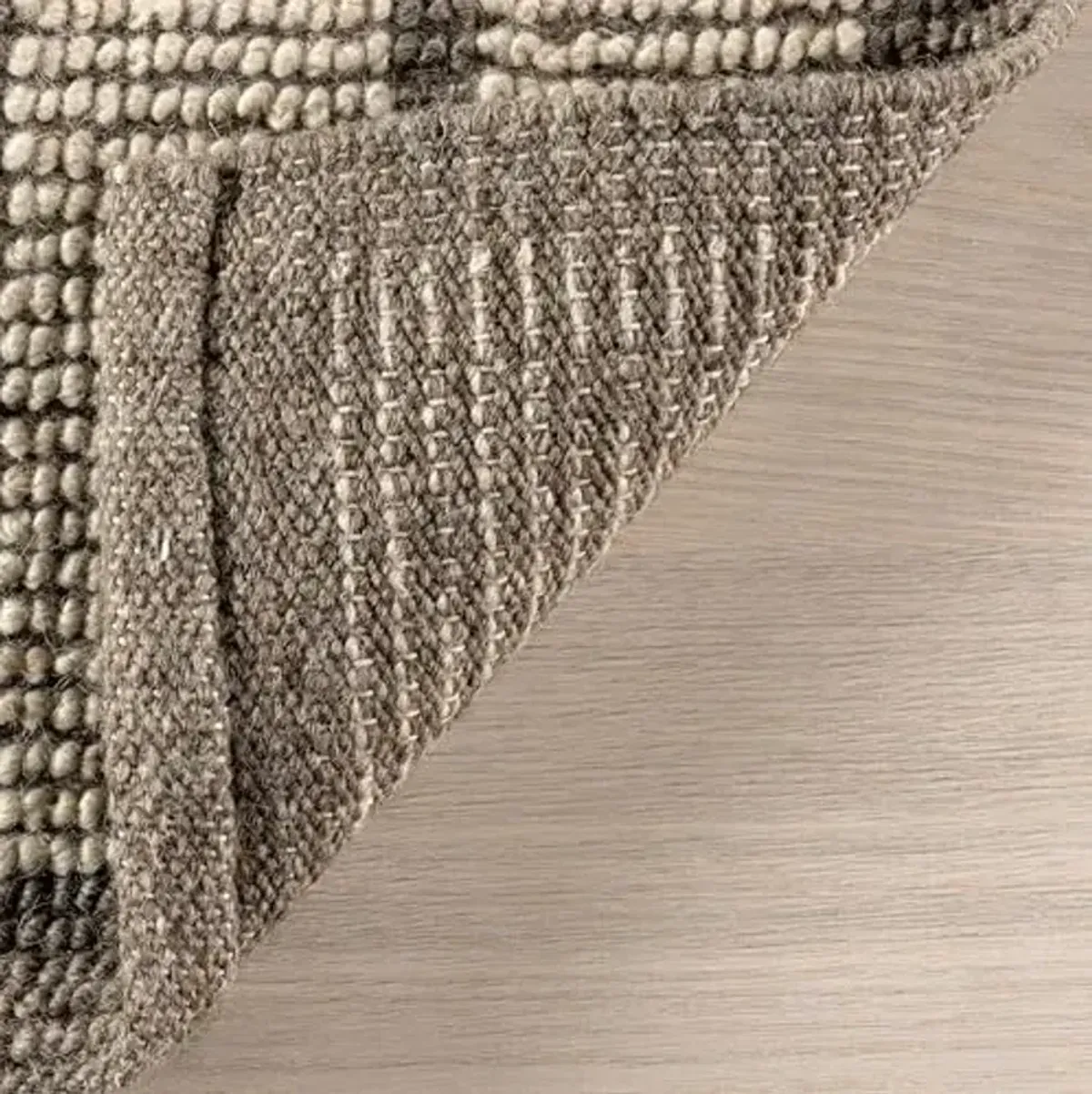 Rugs USA Eva Block Stripe Wool Area Rug, 7'6" x 9'6", Brown