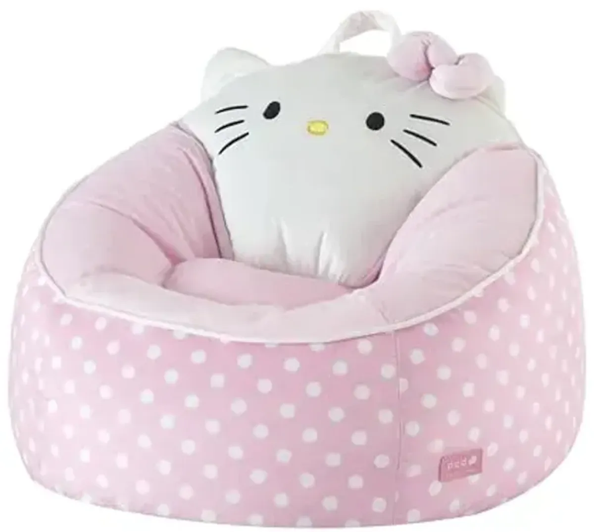 Idea Nuova Sanrio Hello Kitty Bean Bag Chair for Kids,Figural Hillside Design by pod, Soft & Durable Fabric, 24x24x17, Comfy Seat for Bedrooms & Playrooms
