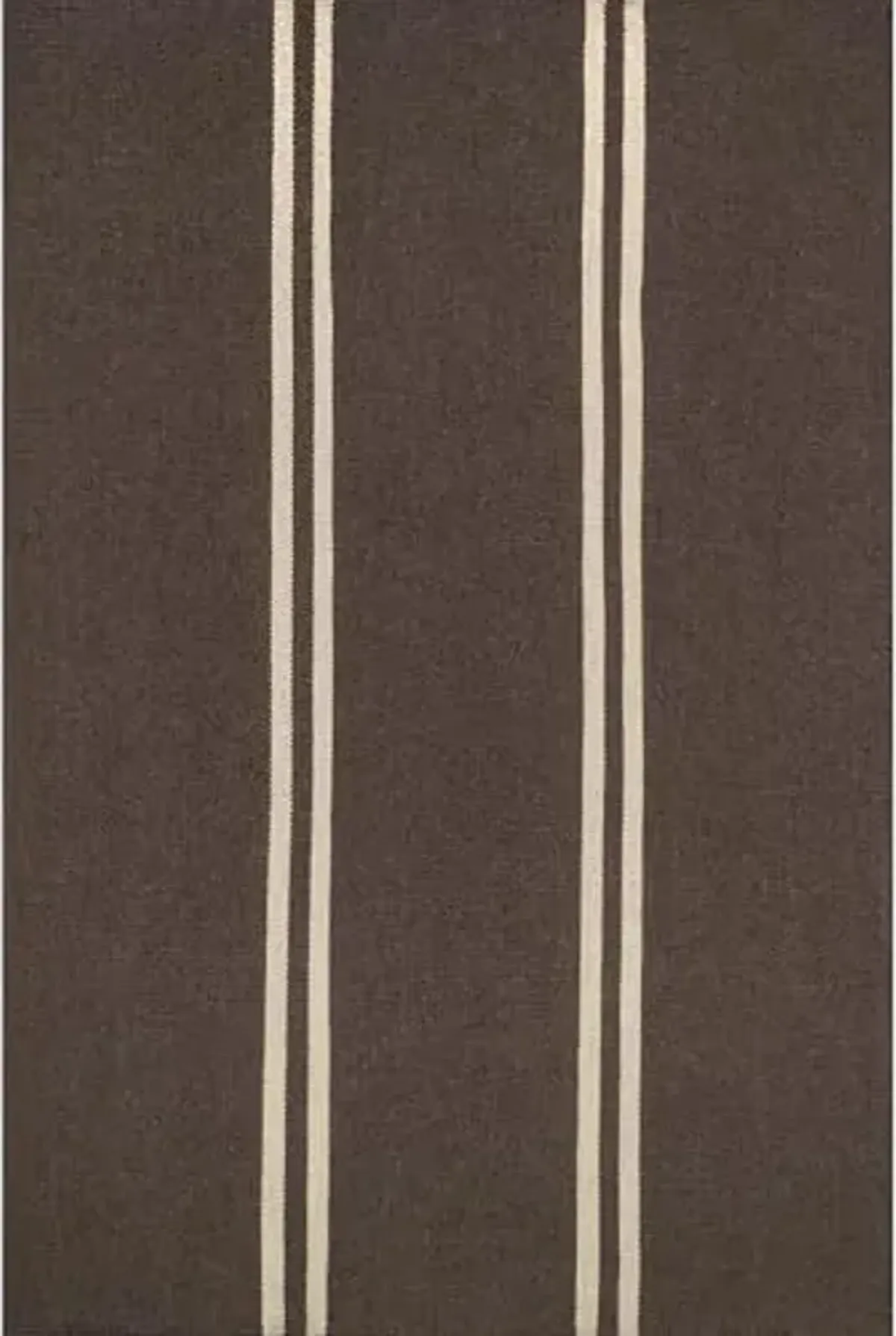 Rugs USA Elowen Dark Brown/Ivory, 7'6" x 9'6", Hand Woven, Striped, Wool & Cotton, Soft and Cozy, High Traffic, Stain Resistant, Easy Clean, Durable Runner for Bedroom, Living Room, Dining, Den, Foyer