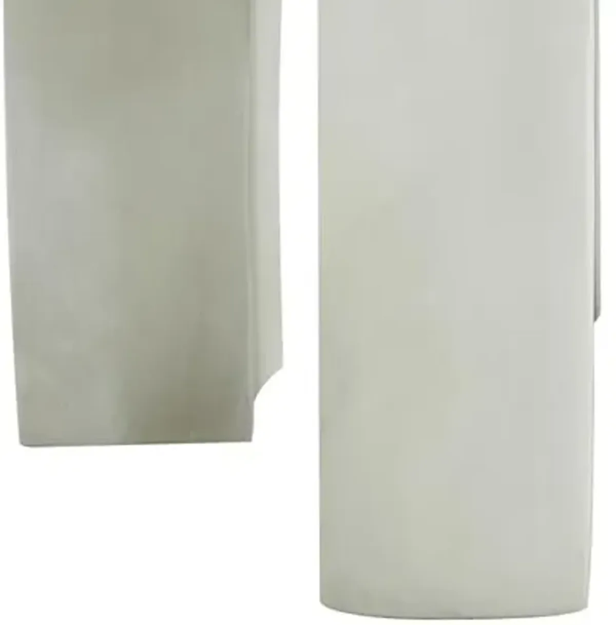 Christopher Knight Home Ottilie Outdoor Side Table, Lightweight Concrete Garden Stool with Four Legs Shaped, Decorative Accent Table Patio End Table for Patio Balcony Beach Pool Side, Antique White