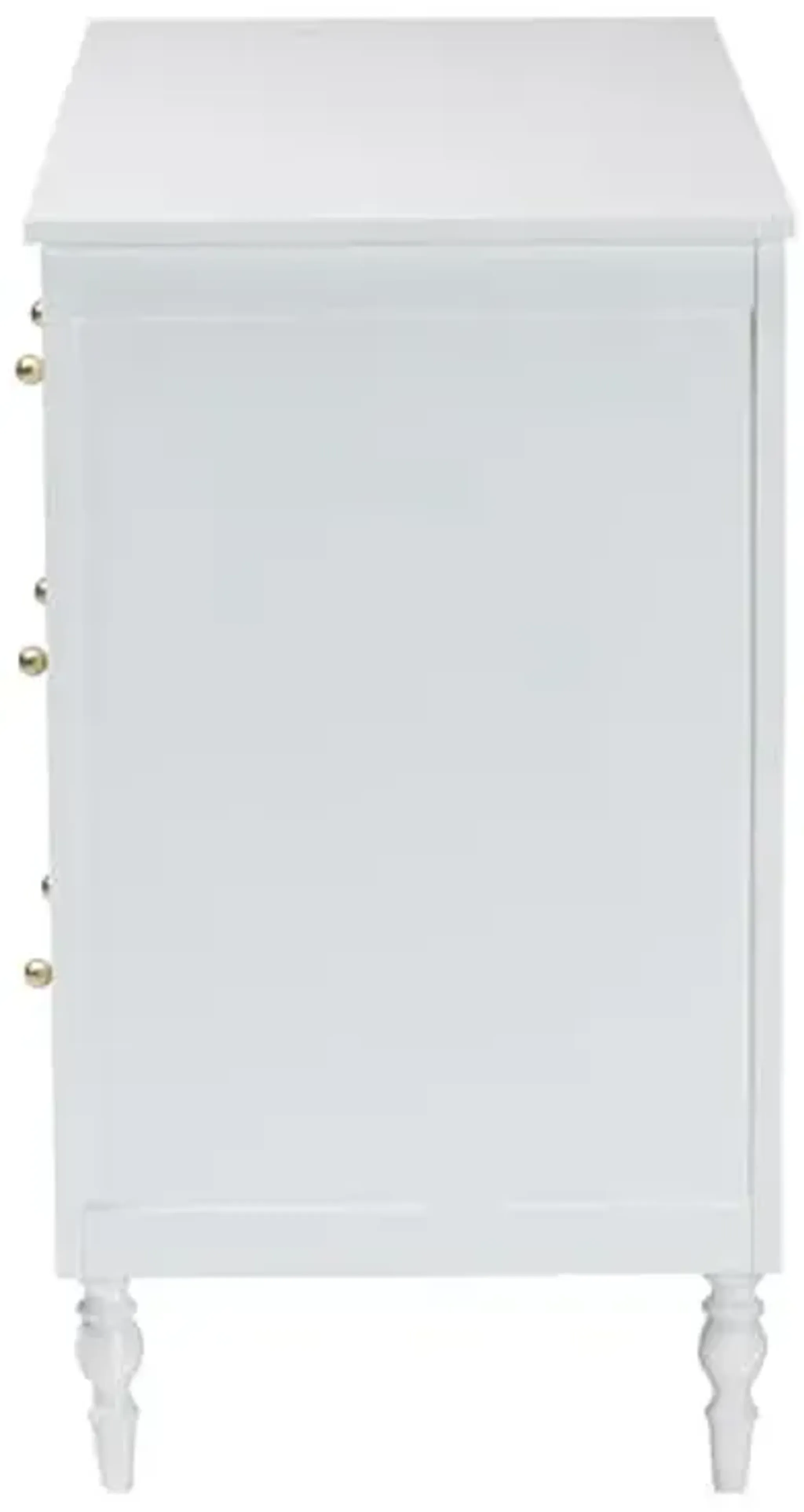 Baxton Studio Roni Wood Dresser With Scalloped Edges 7 Drawer White ...