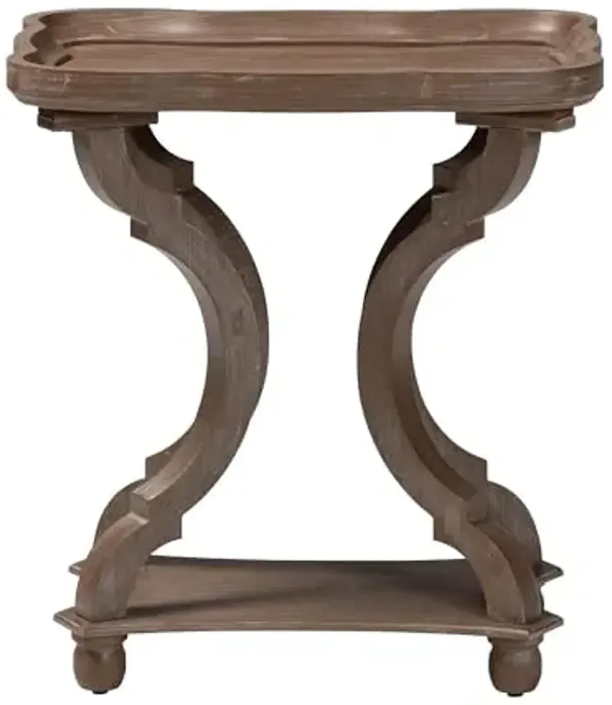 Baxton Studio Yannick French Country End Table, Antique Brown