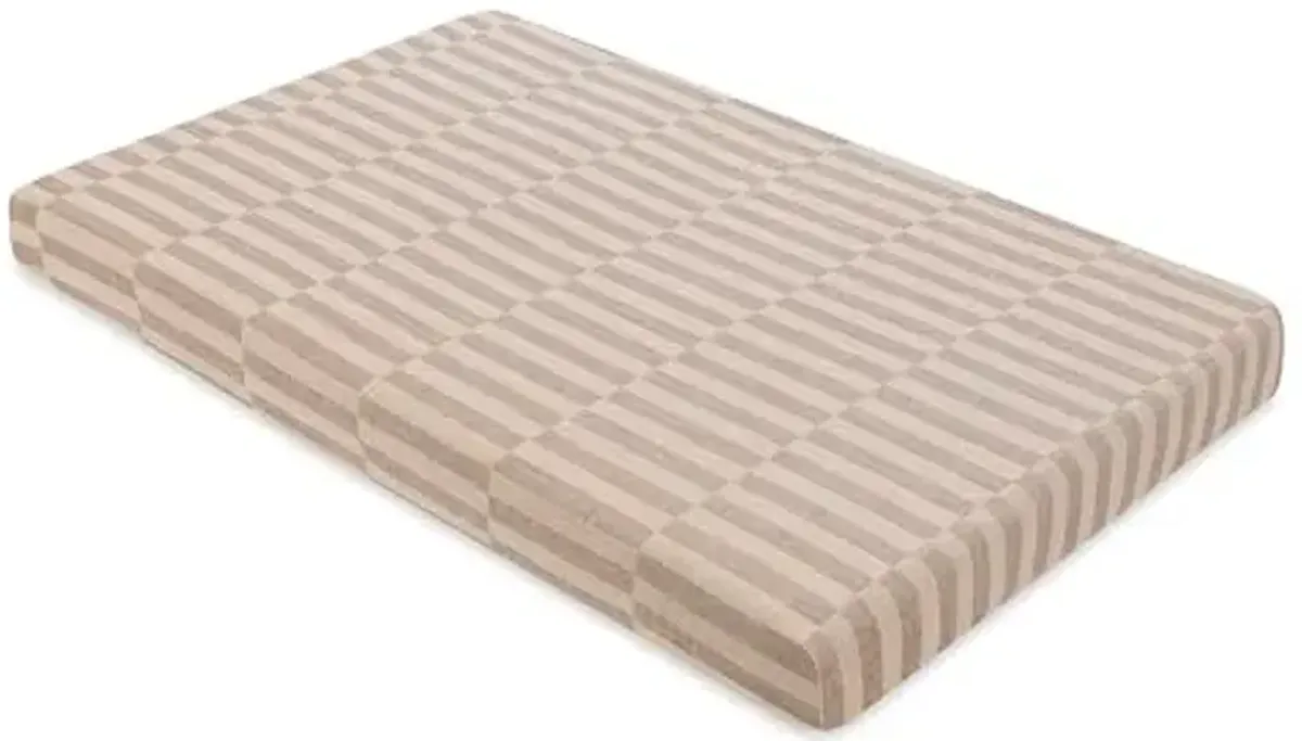 Babyletto 100% Organic Cotton Mini Crib Sheet, GOTS-Certified, Fitted 360°, Ultra-Soft and Breathable Muslin - Cocoa Offset Stripe