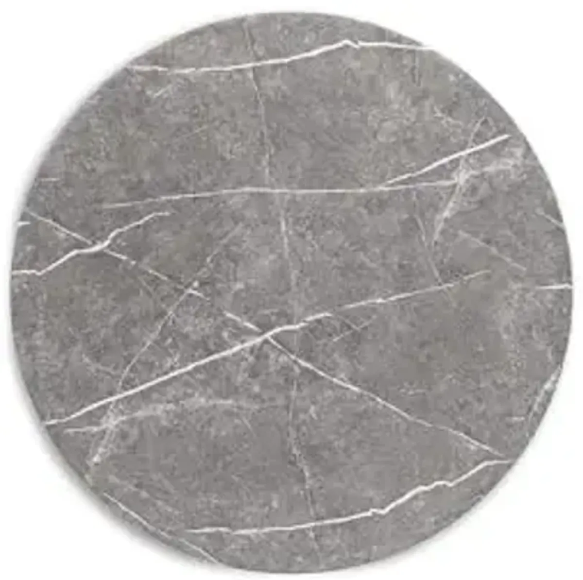 Signature Design by Ashley Glinari Contemporary Faux Marble Tabletop Dining Table with Cross-Shaped Base, Gray & Black