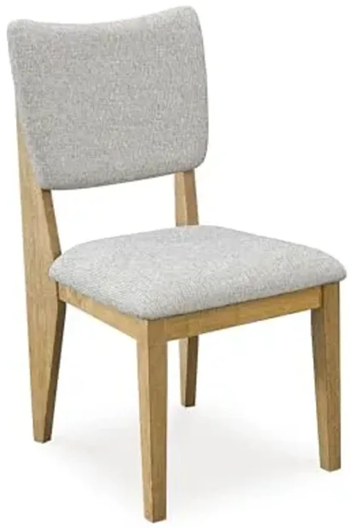 Signature Design by Ashley Sherbana Casual Indoor Upholstered Armless Stain Resistant Solid Wood Dining Chair with 4 Legs, Set of 2, Light Gray & Light Brown