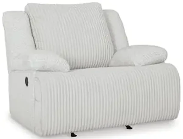 Signature Design by Ashley Top Tier Modern Indoor Upholstered Manual Rocker Recliner, White