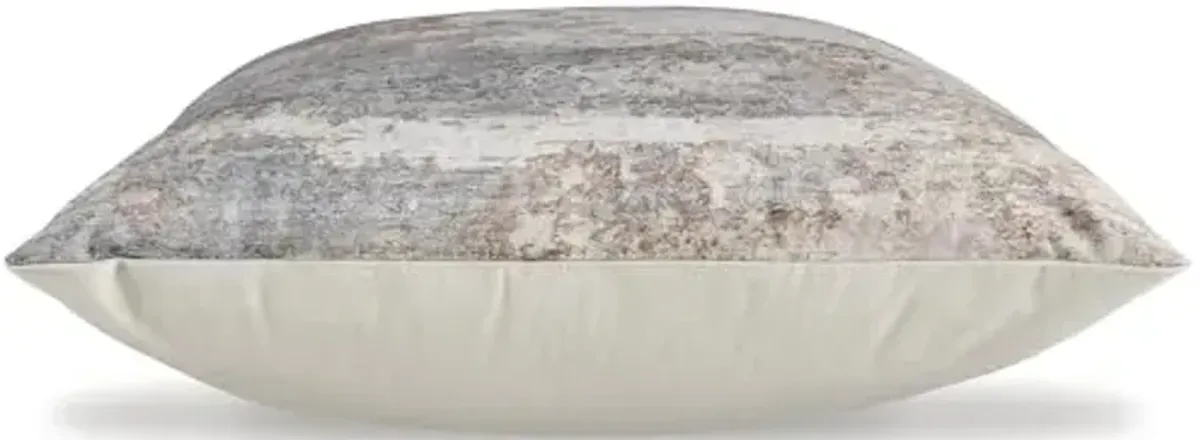 Signature Design by Ashley Edinfielders Casual Machine Washable Abstract Accent Pillow with Zipper Closure, Beige & Light Gray