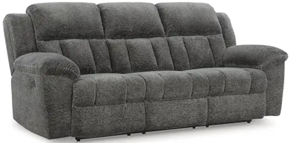 Signature Design by Ashley Frohn Contemporary Manual Reclining Sofa, Gray
