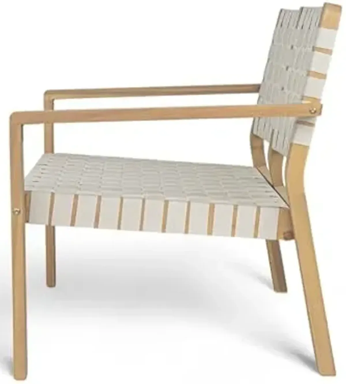 Christopher Knight Home Lenno Patio Loveseat, Acacia Wood Outdoor Bench, Woven Rope Armchair, 2 Seater Bench, Spacious Seating Sofa, Outdoor Acacia Wood Loveseat for Gardern Poolside Porch, White