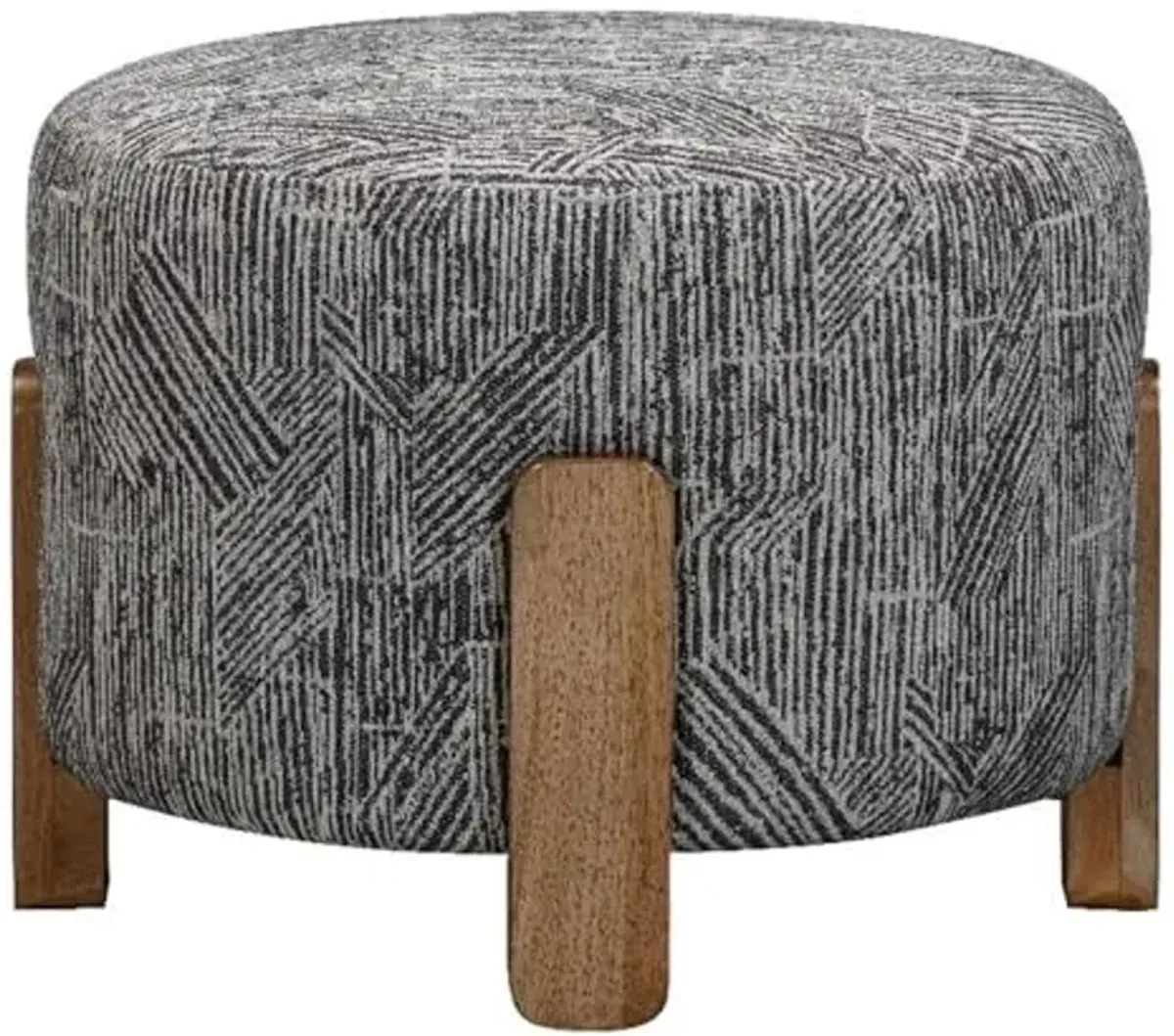 Bassett Mirror Company Jasper Accent Ottoman - Exquisite Zebra