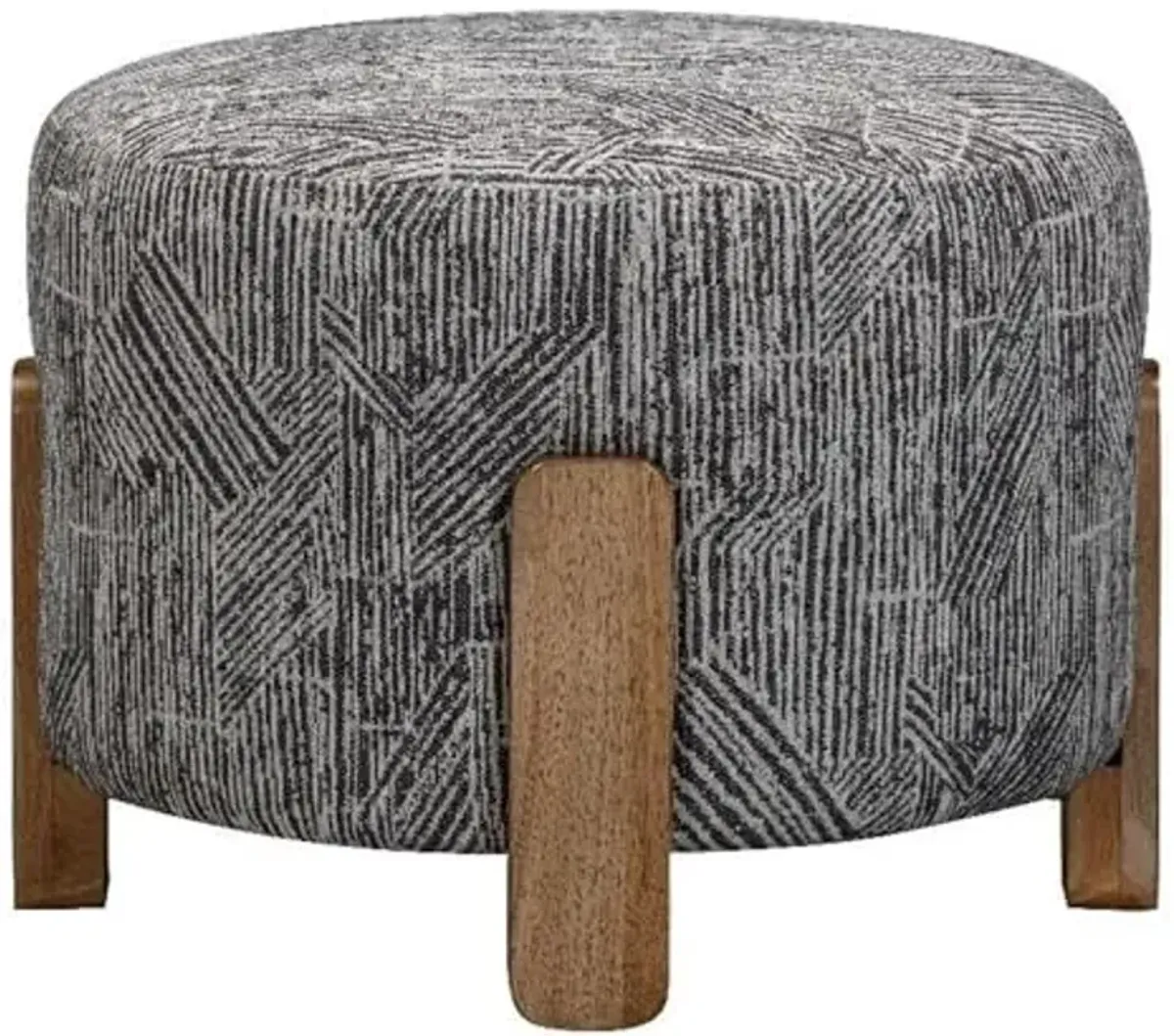 Bassett Mirror Company Jasper Accent Ottoman - Exquisite Zebra