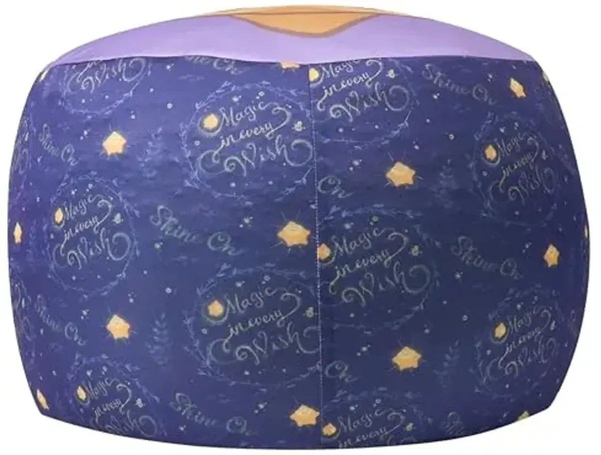 Disney Wish Spandex Smooshie Bean Bag Chair,Kids Comfortable Seating and Room Décor