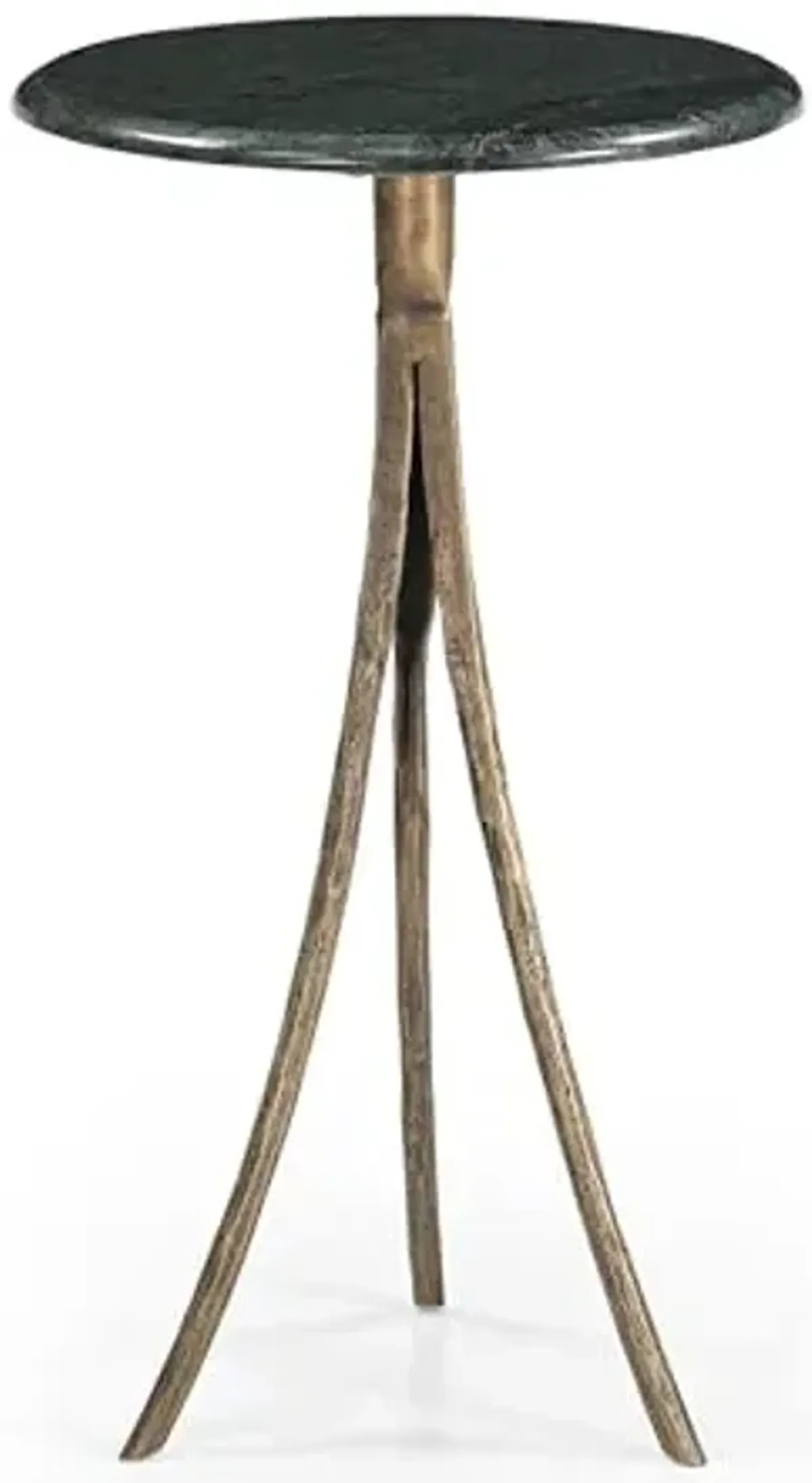 Bassett Mirror Company Milo Accent Table - Antique Brass/Green