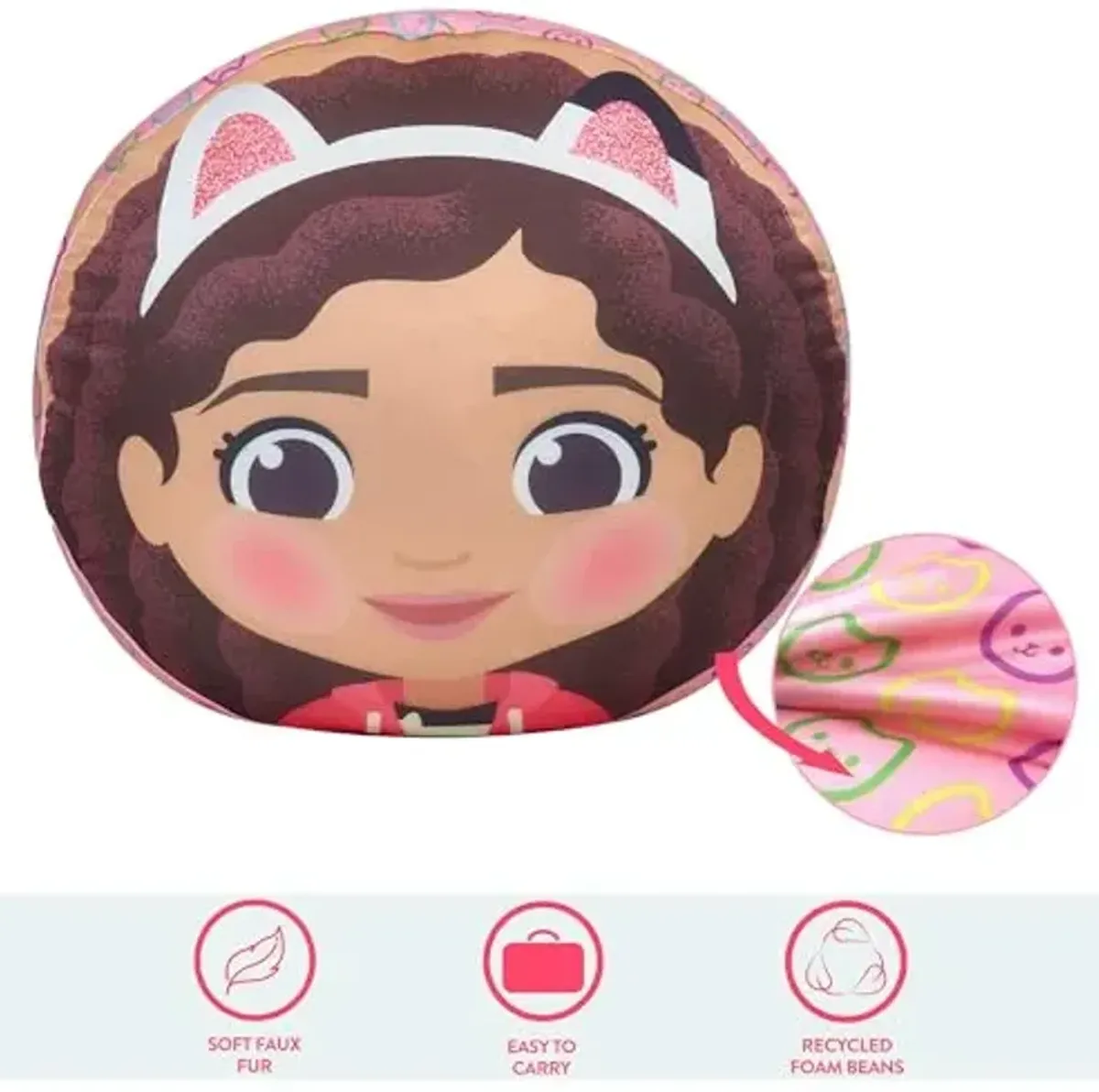 Gabbys Dollhouse Spandex Smooshie Bean Bag Chair,Kids Comfortable Seating and Room Décor