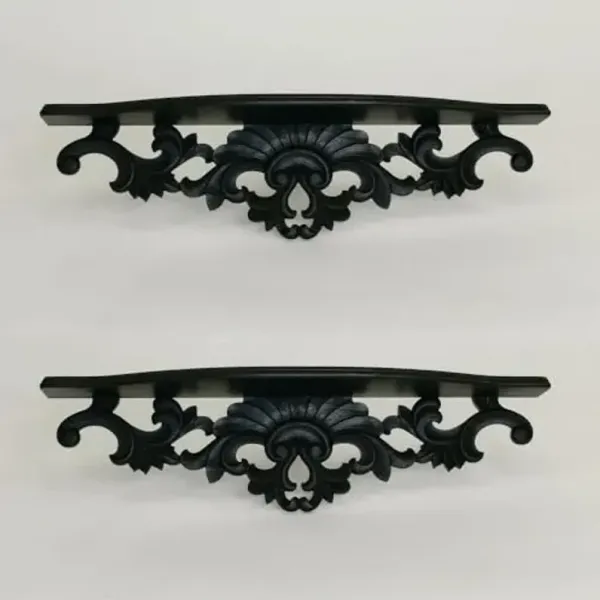 Wayborn Black Cedar Plywood Pretty Wall Shelf 2 PCs, 29″X6″X7″, Assembly Not Required