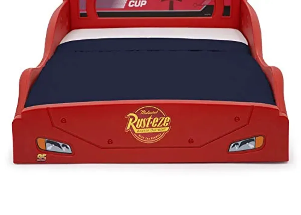 Delta Children Disney Pixar Cars Lightning McQueen Race Car Toddler Bed Sweet Beginnings Dual Sided Crib Mattress