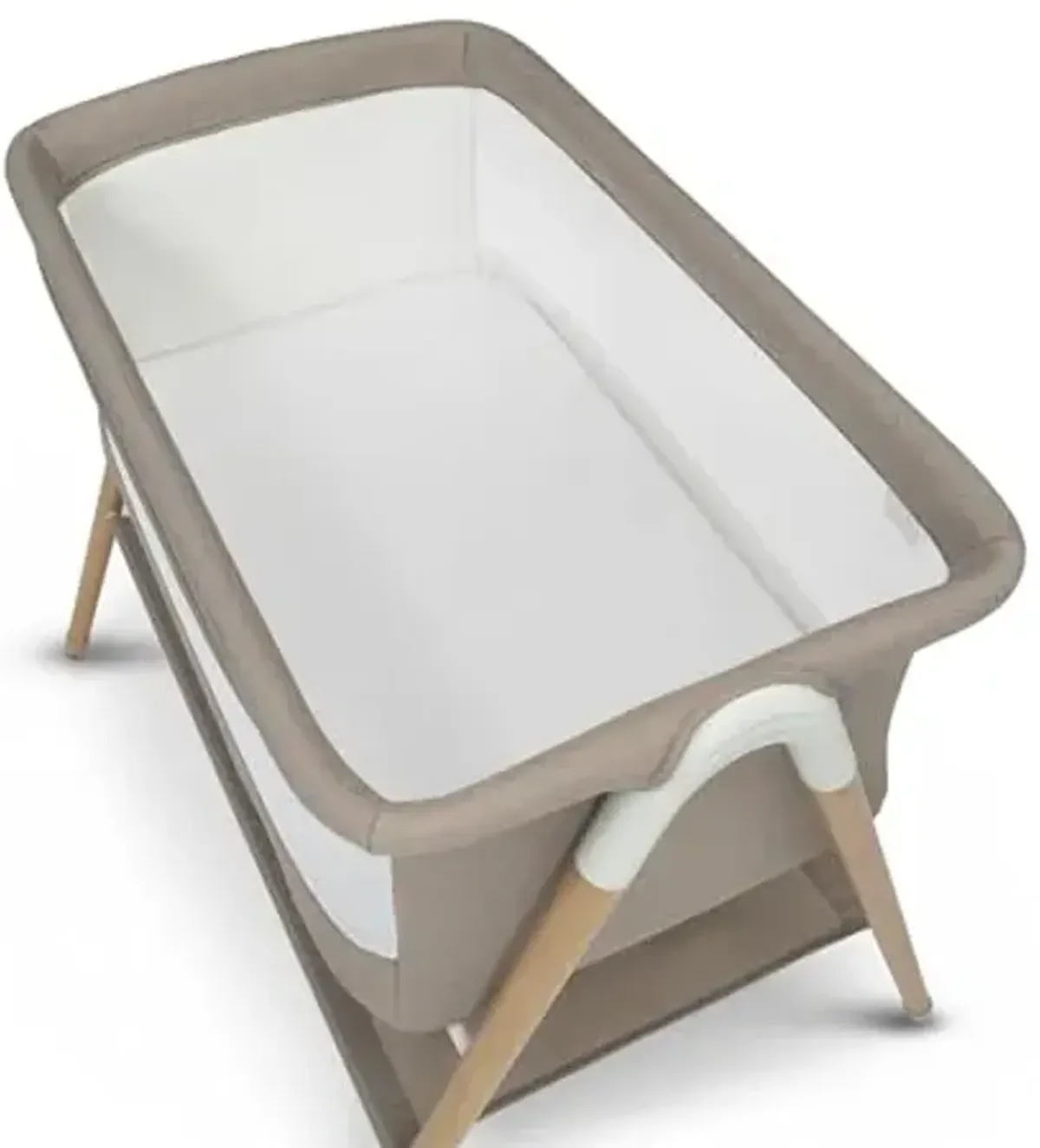 Delta Children Bondi Beechwood by The Bed Bassinet with PureAir Breathable Mesh Sheet and FSC-Certified Wood, Tan