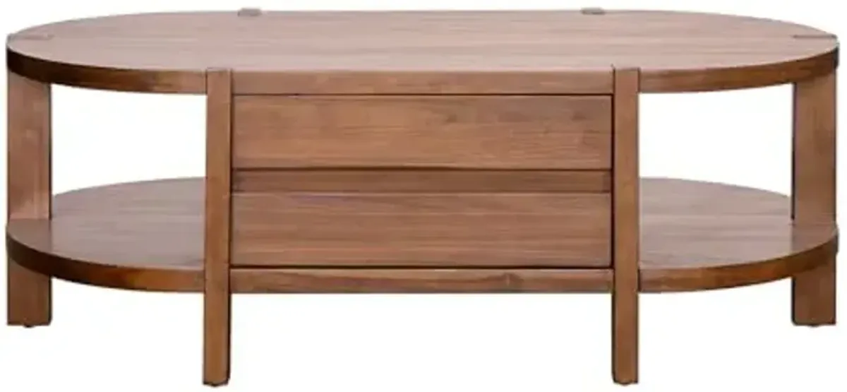 Bassett Mirror Company Winston Cocktail Table - Warm Walnut