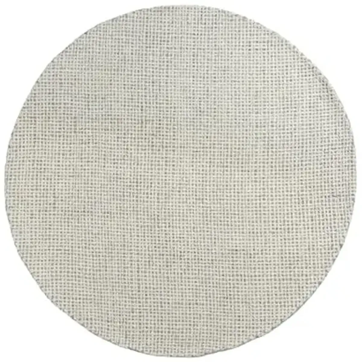 LR Home Indoor 8ft Round Area Rugs for Home Decor | Hand Tufted Rugs for Living Room, Bedroom, playroom, entryway, Office | Checkered Modern Boho Area Rug for Room Decor | Gray/Ivory