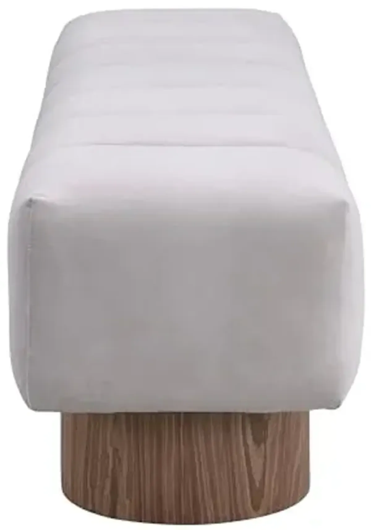 Christopher Knight Home Manila 64" Upholstered Dining Bench, Velvet Ottoman Bench, Rectangular Dining Seat, Spacious Seating, Long Footstool for Living Room Dining Room, No Assembly Need, Light Gray