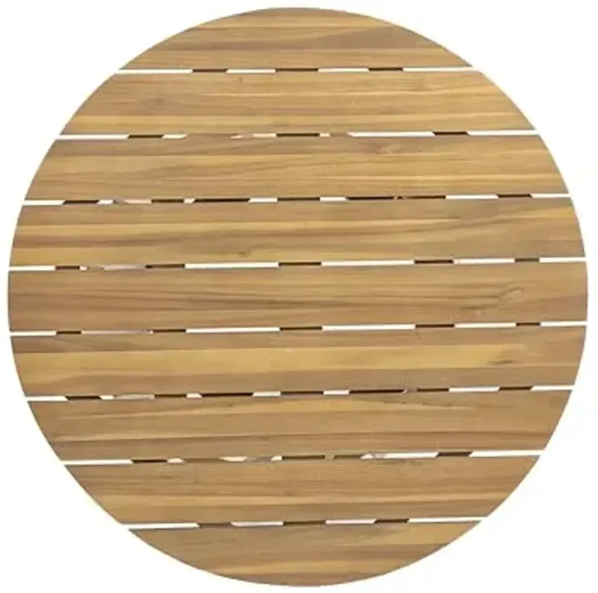 Christopher Knight Home Fenton Patio Garden Rustic Acacia Wood Dining Table, Outdoor Round Top Bistro Table, Outside Coffee Table, Sturdy and Weather-Resistant, Porch/Backyard/Balcony, Teak Finish