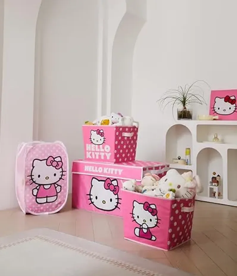 Hello Kitty ルームボックス Idea Nuova Hello Kitty 4 Piece Storage Solution Set with Pop