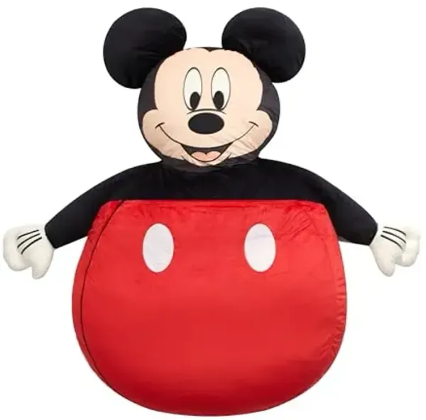 Disney Mickey Mouse Oversized Floor Lounger for Kids,Soft Plush Chair with Pillow and Cushion,Comfortable Portable Nap/Play Mat