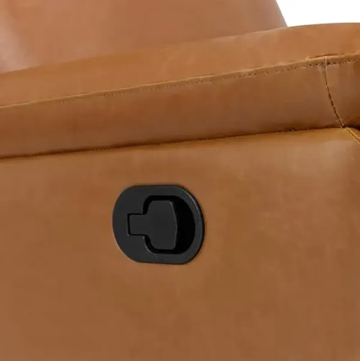 DaVinci Suzy Glider Recliner Nursery Chair - Glider Rocking Chair for Nursery and Living Room - GREENGUARD Gold, FSC & Certi-PUR US Certified - 360° Swivel Rocker Recliner Chair (Vegan Tan Leather)