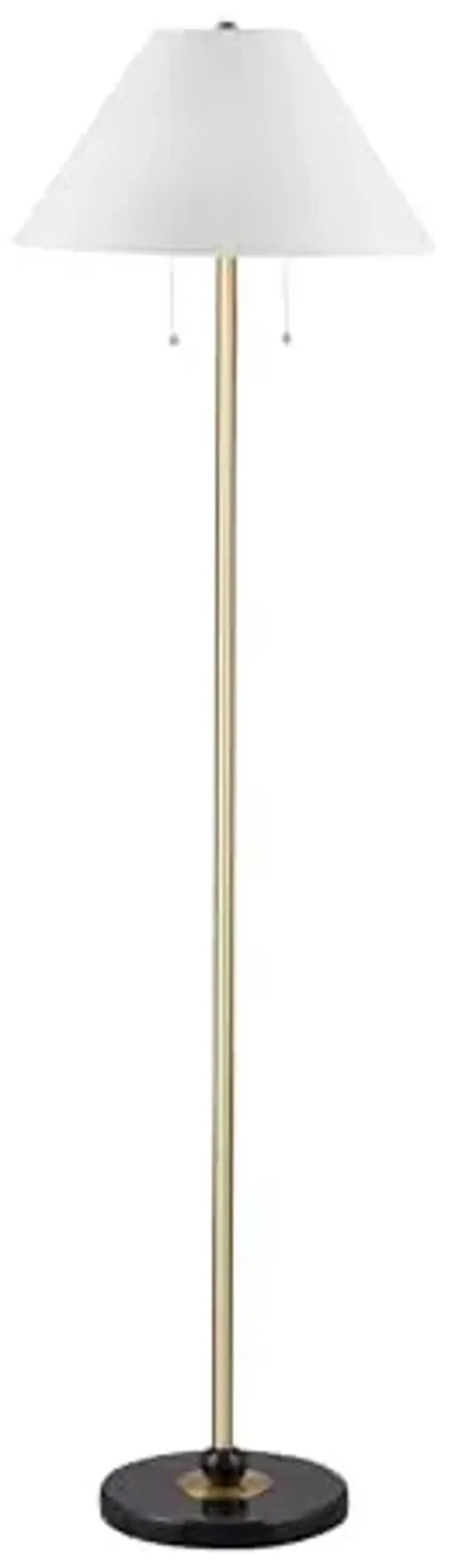 Bassett Mirror Company Lenor Floor Lamp - Black/Brass