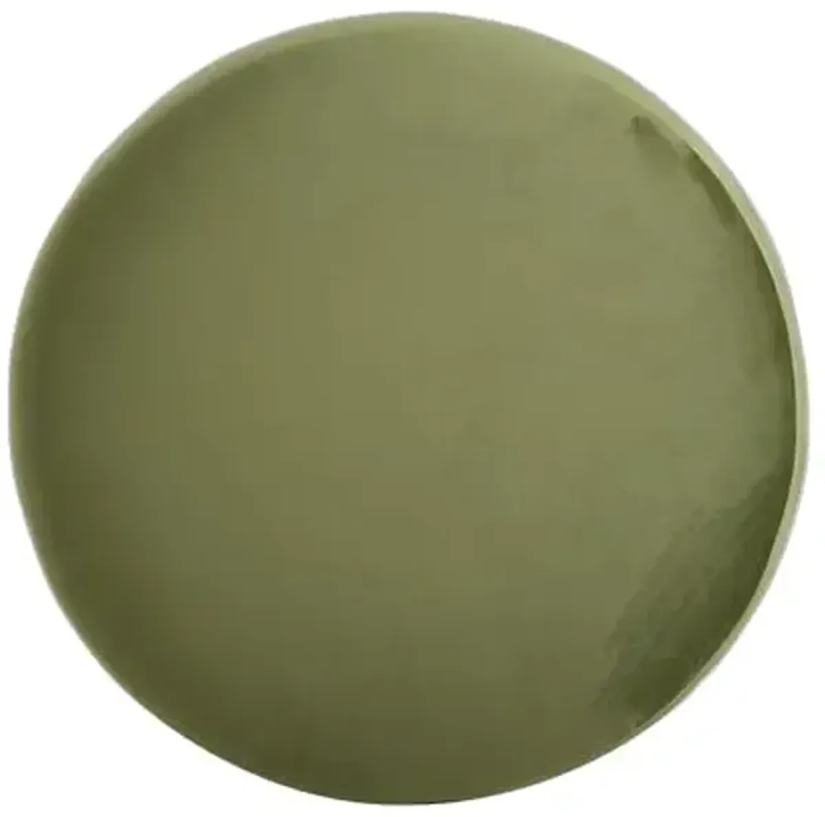 Christopher Knight Home 30"Ottoman Foot Stool Round, Velvet Pouf Footstool Ottoman Seat, Upholstery Foot Chair, Round Footrest Chair, Modern Side Table for Living Room Bedroom Home Decor, Olive Green