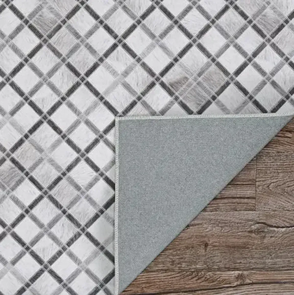 Couristan Prairie Indoor Area Rug - 5'3" x 7'6" Rectangle, Retro Lattice Grey-Ivory Geometric, Non-Slip Rug for Living Room, Bedroom or Entryway Home Decor