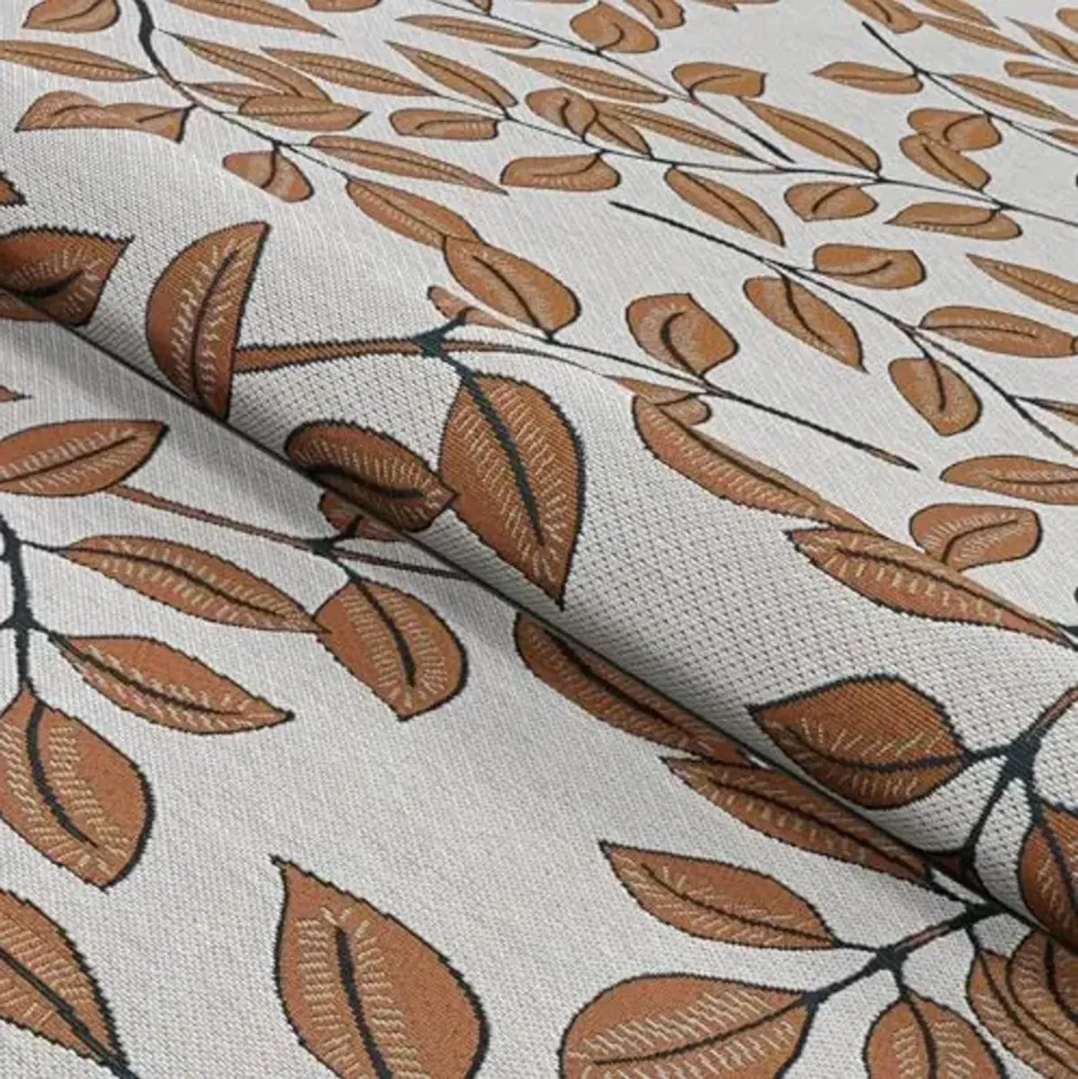 Couristan Dolce Indoor Outdoor Patio Rug - 2'3" x 3'11" Rectangle, Summer Ivy Ivory-Terracotta Transitional Floral, Pet-Friendly Low Maintenance Rug for Patio, Deck, or Living Room