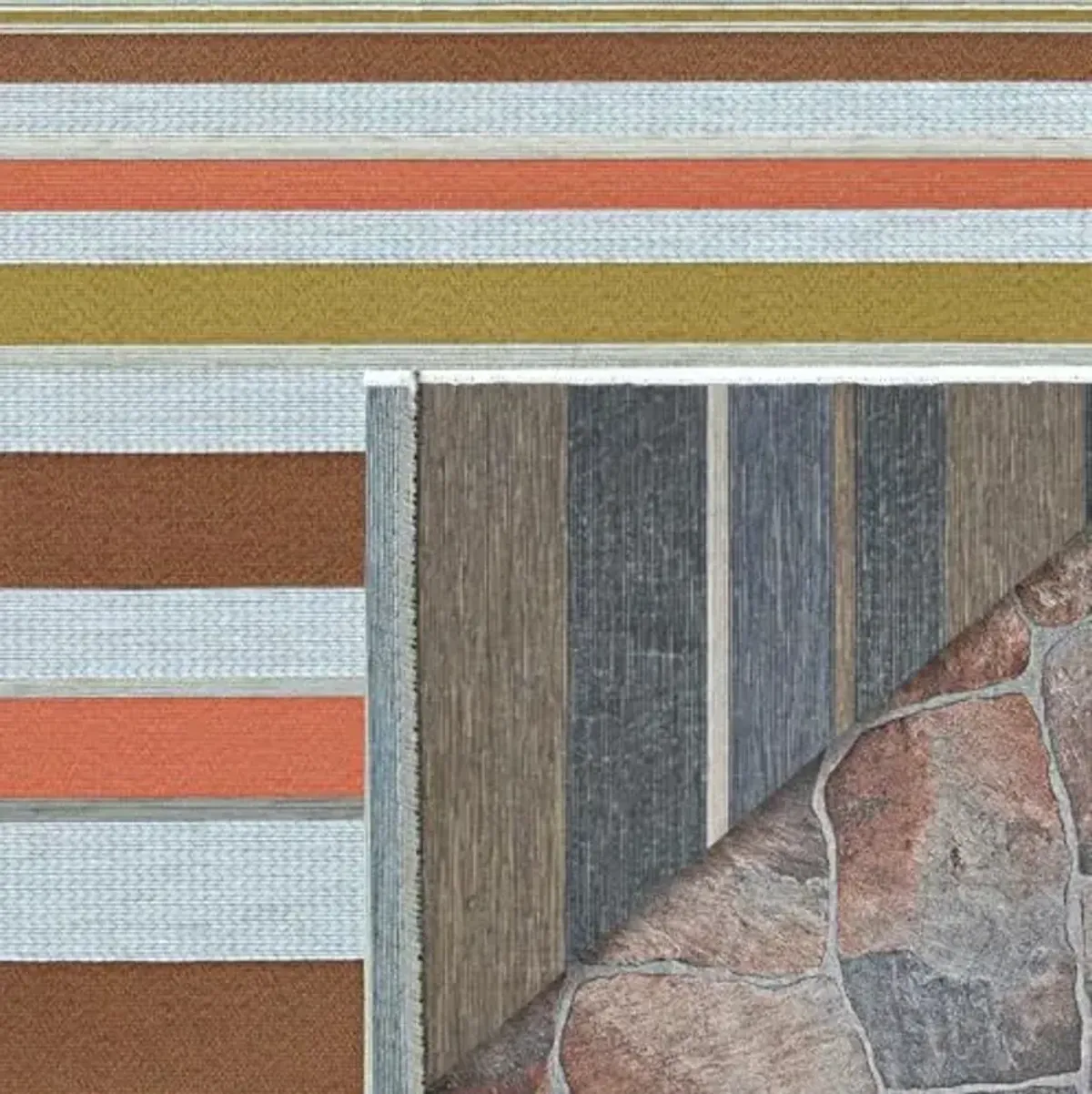 Couristan Dolce Indoor Outdoor Patio Rug - 2'3" x 3'11" Rectangle, Transitional Striped Sunset, Pet-Friendly Low Maintenance Rug for Patio, Deck, or Living Room Home Decor