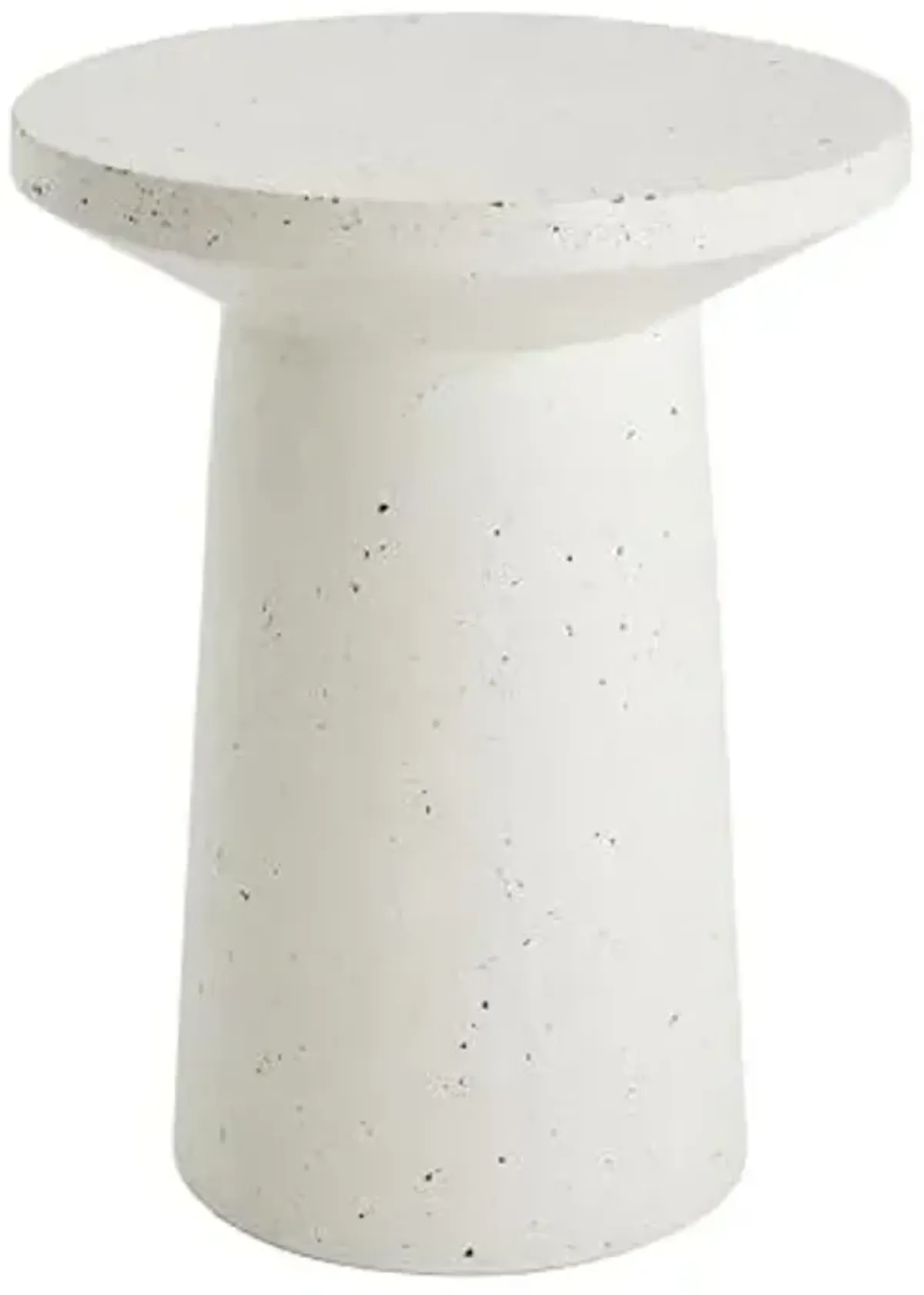 Christopher Knight Home Norvin Patio Lightweight Concrete Terrazzo Coffee Table, Indoor and Outdoor Table for Garden/Backyard/Poolside/Balcony Cafeteria, MGO Outdoor Side Table with No Assembly,White