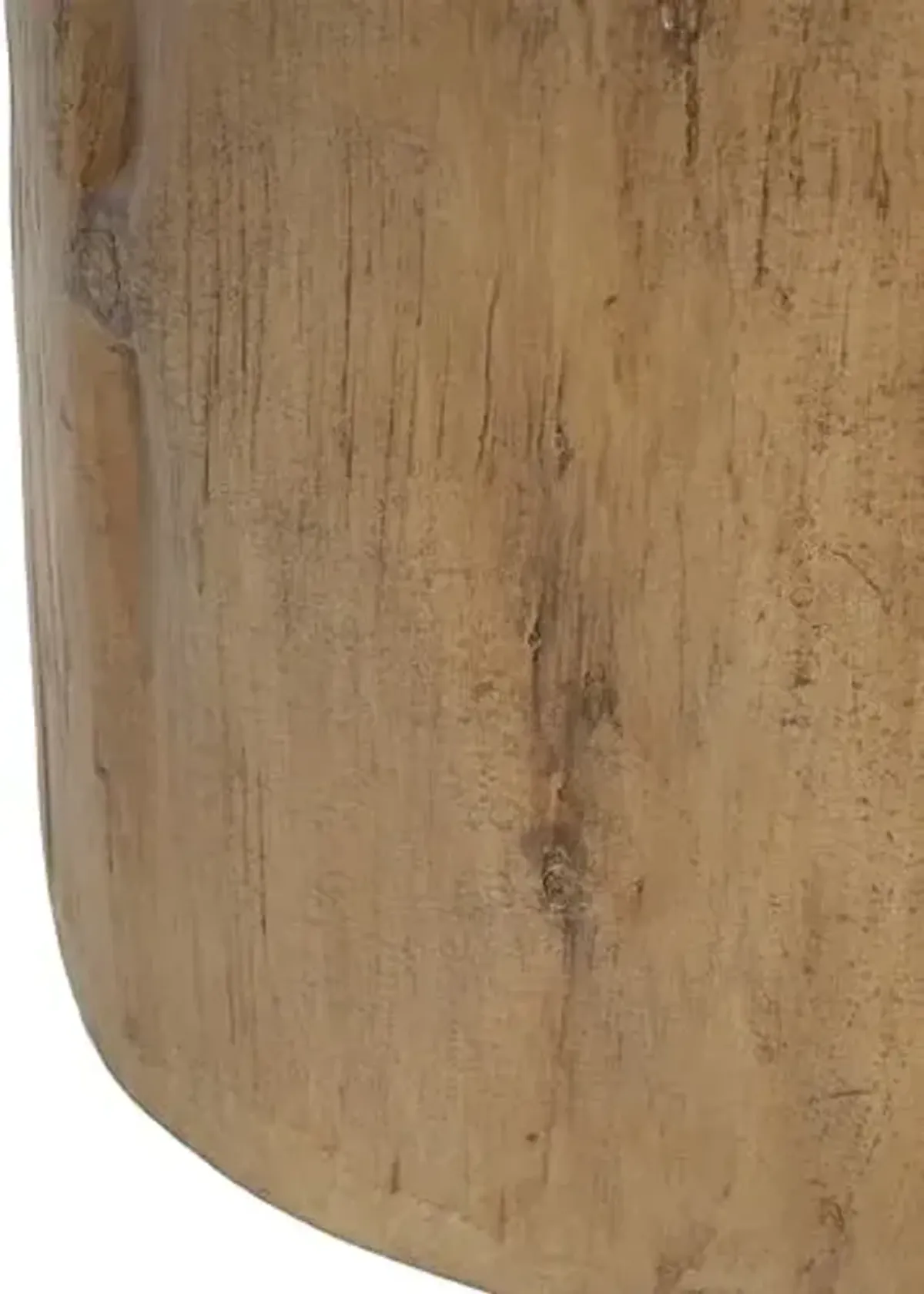 Christopher Knight Home Nelda Patio Lightweight Concrete Coffee Table, Indoor and Outdoor Table for Garden/Backyard/Poolside/Balcony, MGO Wood Stump Outdoor Side Table with No Assembly, Light Brown