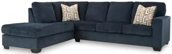 Signature Design by Ashley Aviemore Casual L-Shaped 2-Piece Sectional with Chaise for Living Room, Blue