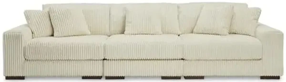 Signature Design by Ashley Lindyn Contemporary 3-Piece Sofa with Reversible Cushions, White