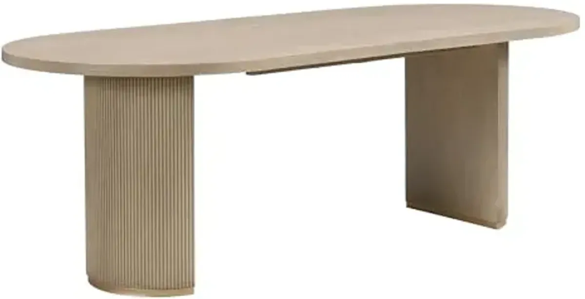 Christopher Knight Home Lancas Modern Minimalist Wooden Indoor Dining Table, Oval Top Dining Table Set for 6, Pedestal Dining Room/Kitchen Table, Ideal for Restaurant/Family Gatherings, Light Ash