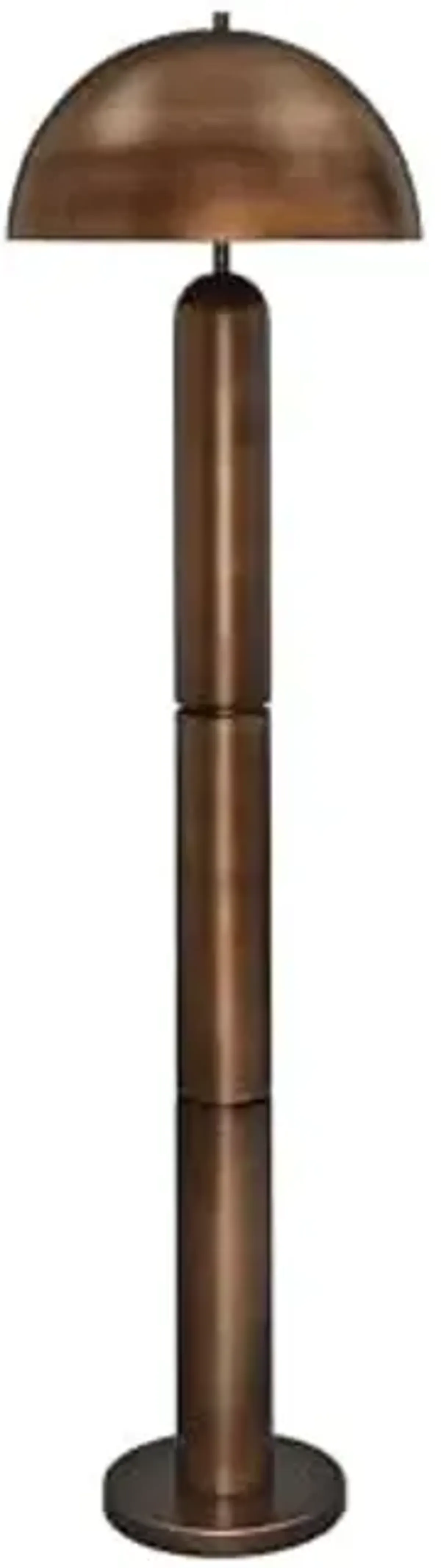 Signature Design by Ashley Wendfield Industrial Metal Floor Lamp with Dome Shade, Metallic