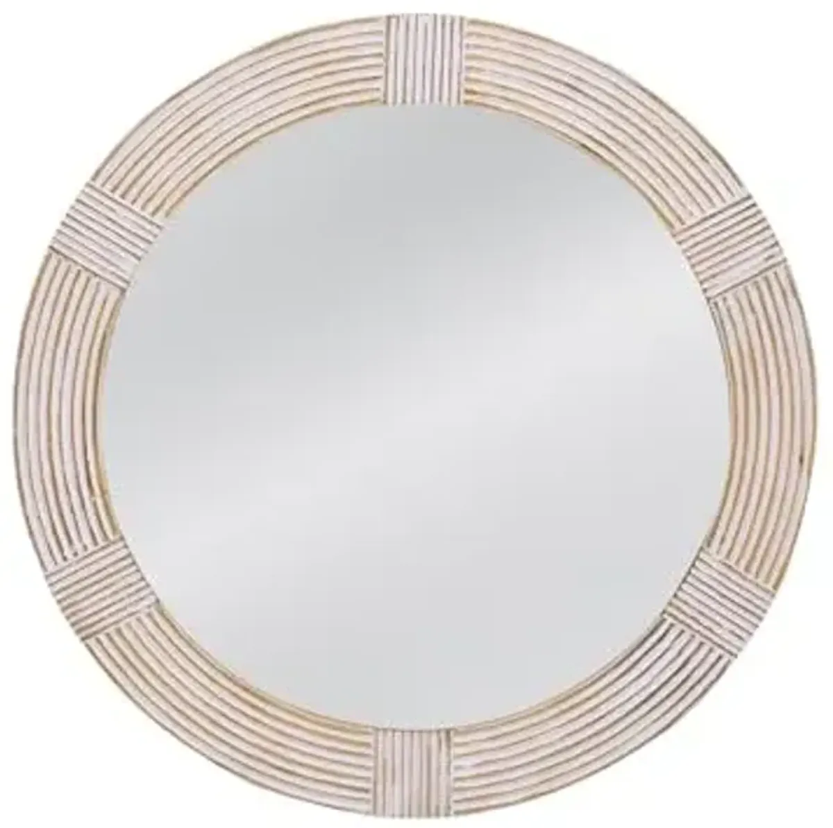 Brockton Wall Mirror - White Wash