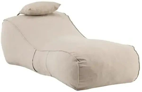 Christopher Knight Home Morton Bean Bag Chair, Fabric Lounger for Adults and Kids, Comfy Reading Chair, Lounge Sofa with Headrest, Indoor/Outdoor Spaces Memory Foam Bean Bag, Dark Beige