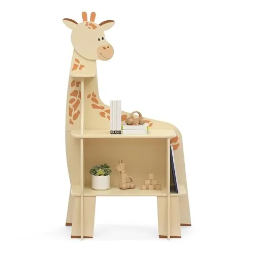 Delta Children Giraffe Bookcase - Greenguard Gold Certified, Yellow