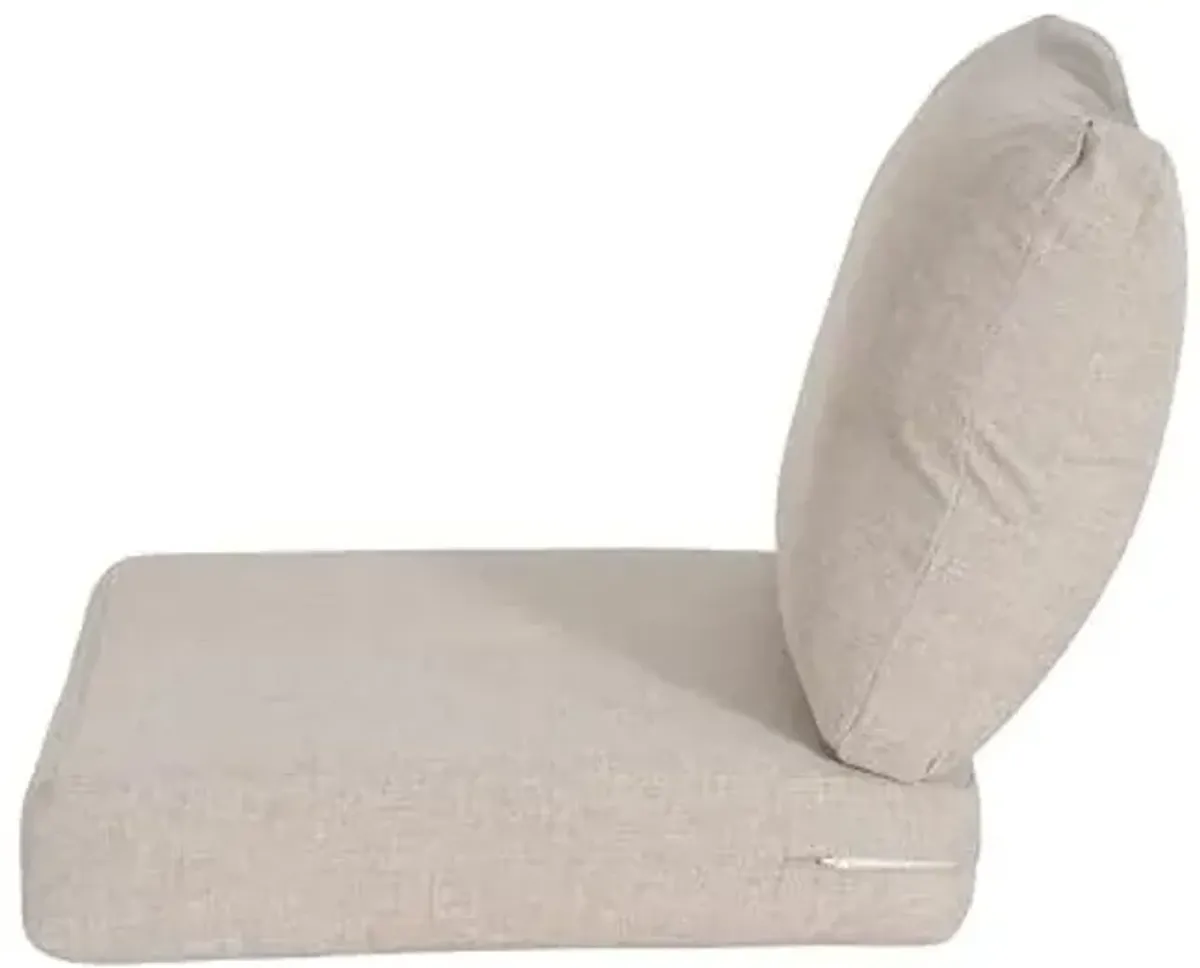 Christopher Knight Home Calder Club, Outdoor Deep Seat and Back Water-Repellent Removable Fabric Cover, Comfy Patio Furniture Cushion Set for Chair, Medium, Beige