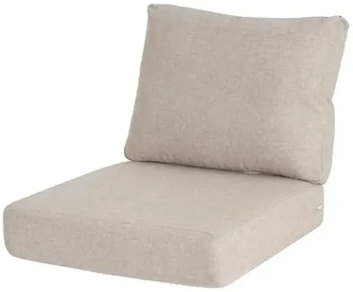 Christopher Knight Home Calder Club, Outdoor Deep Seat and Back Water-Repellent Removable Fabric Cover, Comfy Patio Furniture Cushion Set for Chair, Medium, Beige