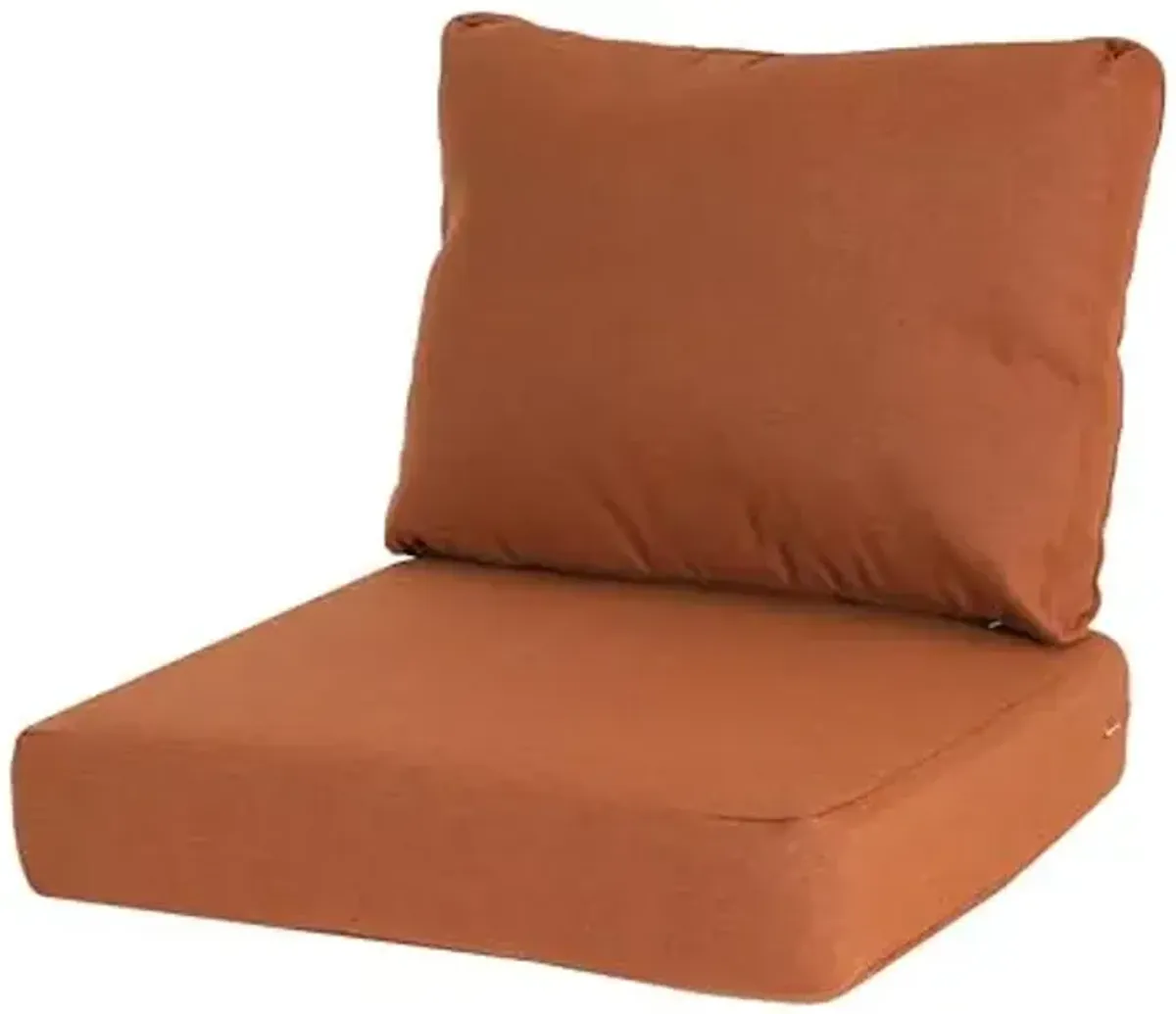 Christopher Knight Home Calder Club, Outdoor Deep Seat and Back Water-Repellent Removable Fabric Cover, Comfy Patio Furniture Cushion Set for Chair, Medium, Orange